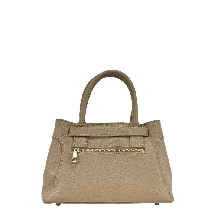 Bassini, Borsa, Donna, Aurora, Pelle, Beige