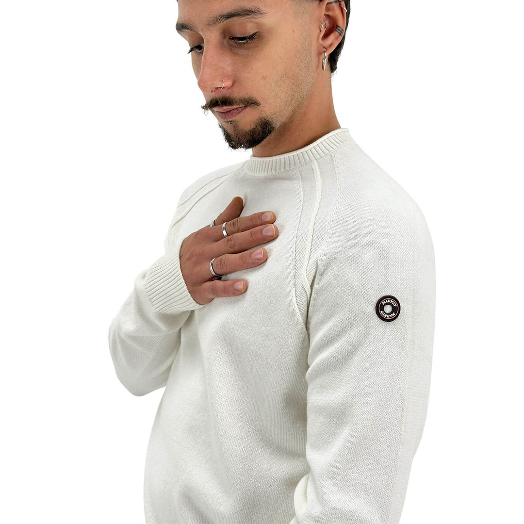 Markup, Maglia, Uomo, Cotone, Bianco