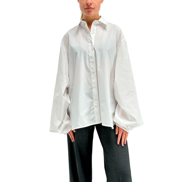 Imperial Camicia Donna, Over, Manica Palloncino, Cotone, Bianco