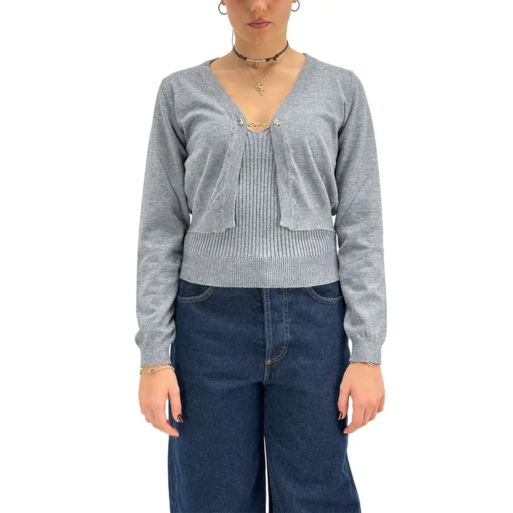 Koralline, Coprispalle, Donna, Tessuto Misto, Grigio