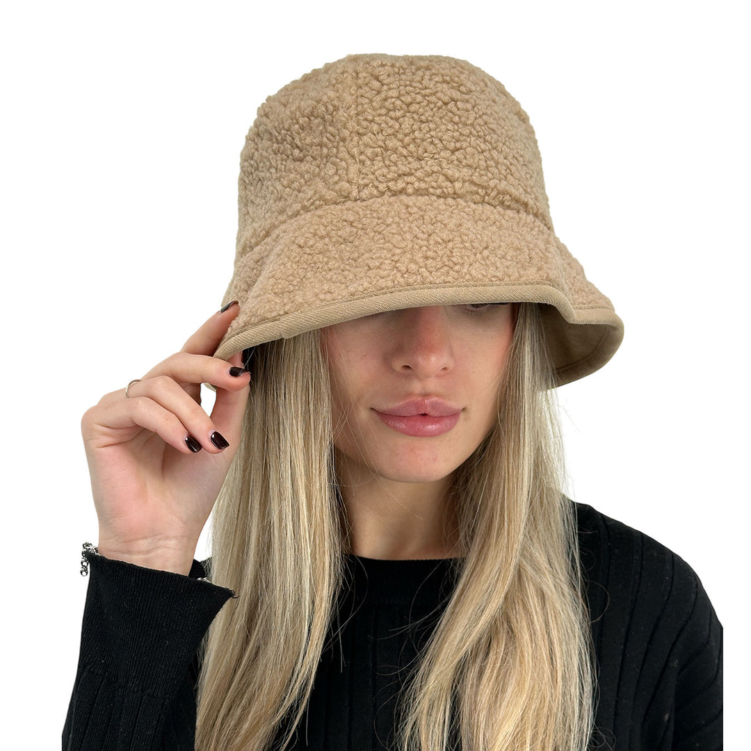 Bassini Cappello Donna, Modello Pescatore, Double-face, Taupe