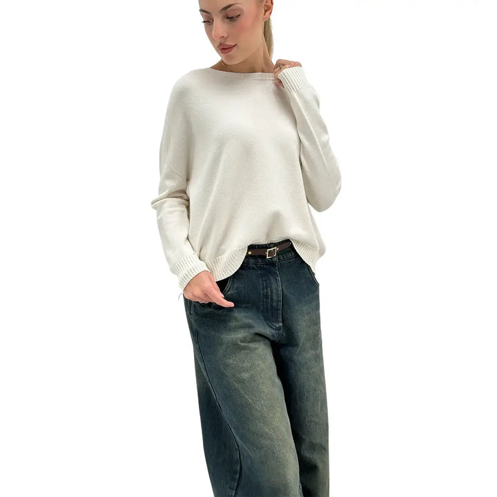 Motel, Maglia, Donna, Tessuto Misto, Crema