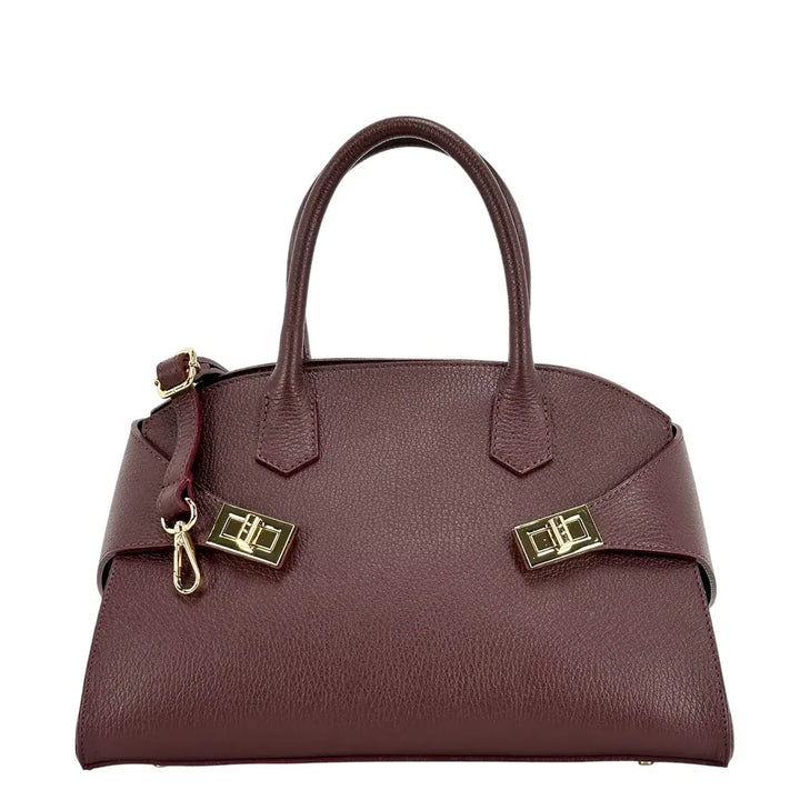 Bassini, Borsa, Donna, Ludovica, Pelle, Bordeaux