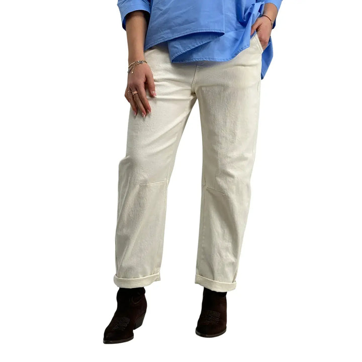 Kontatto, Pantaloni, Donna, Cotone, Avorio