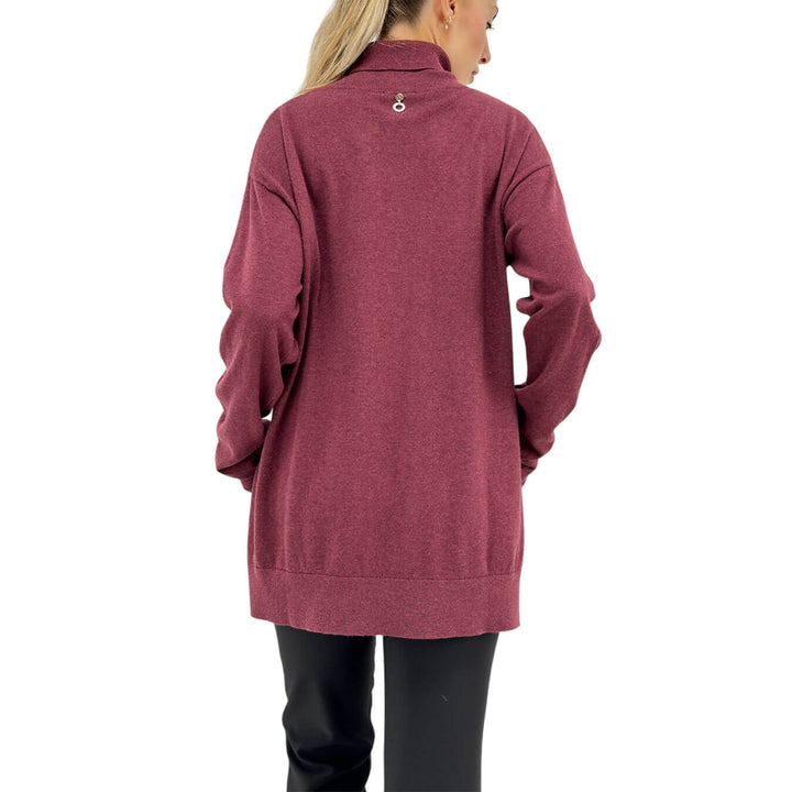 Relish, Maglia, Donna, Paxi, Collo Alto, Cotone, Bordeaux