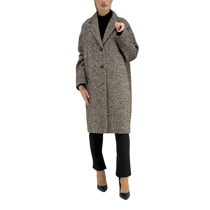 Ottod'Ame, Cappotto, Donna, Tessuto Misto, Marrone
