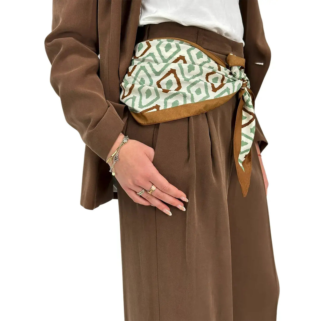 Kontatto, Pantaloni, Donna, Vita Alta, Cacao