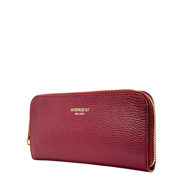 Avenue67 Sunny Women's Wallet, Large, Zip Around, Leather, Red