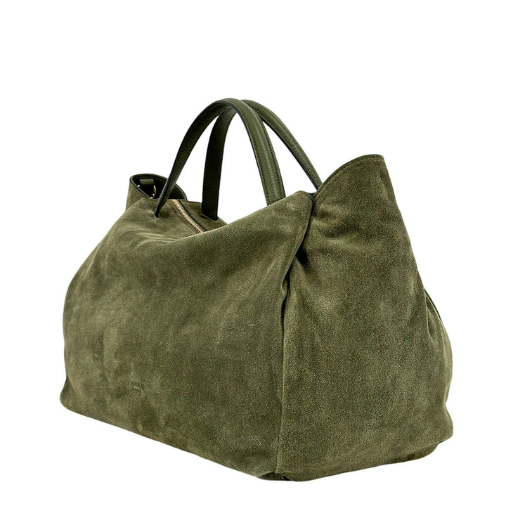 Avenue67 Elettra Donna, Handbag Medium, Camoscio, Verde