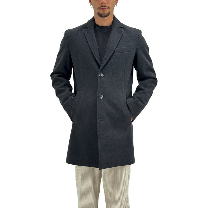 BL.11 Block Eleven, Cappotto, Monopetto, Tre Bottoni, Nero