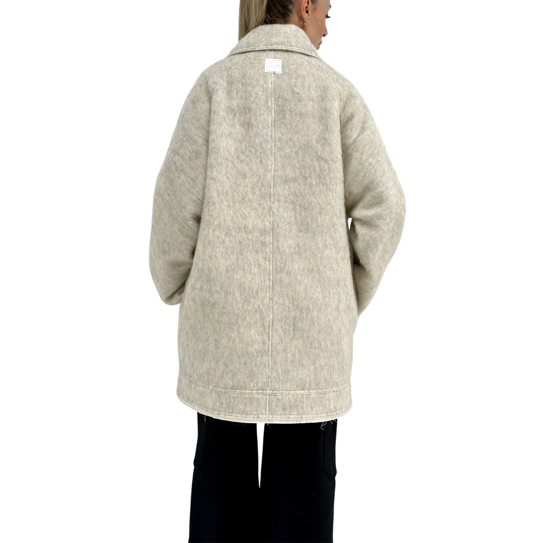 Oof Wear, Cappotto, Donna, Tessuto Misto, Bianco