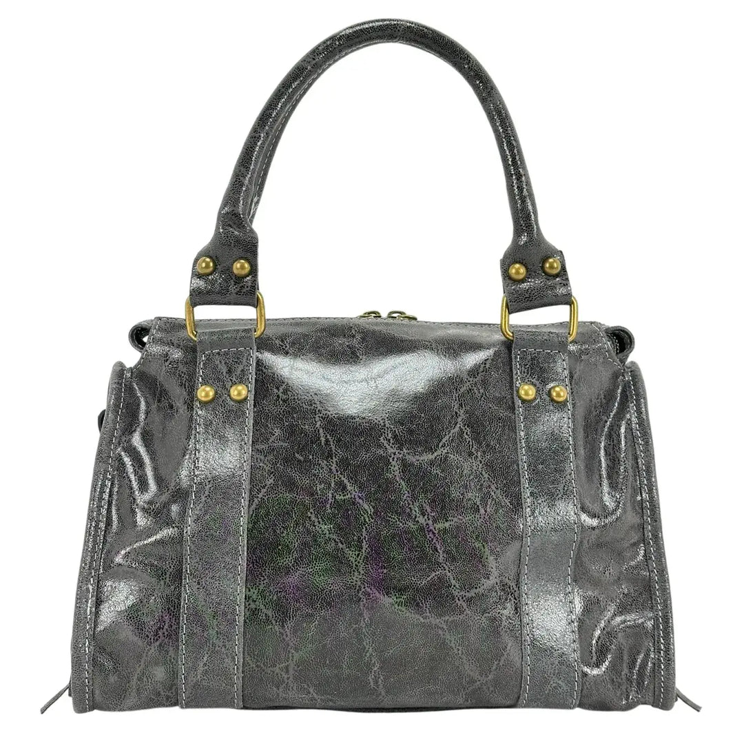 Bassini, City Bag, Media, Vera Pelle, Grigio
