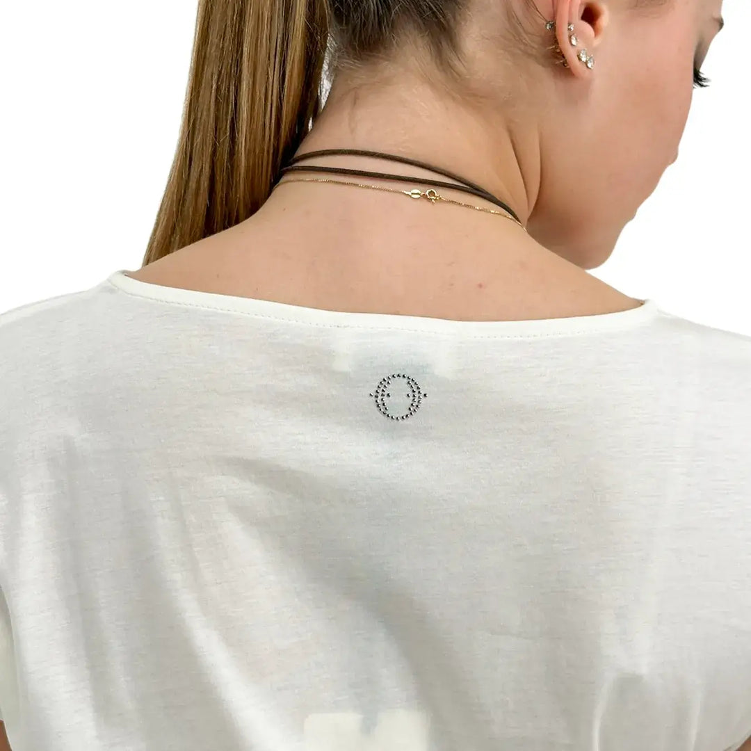 Ottod'Ame, T-Shirt, Donna, Cotone Modal, Latte