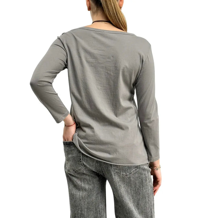 Bassini, T-shirt, Donna, Cotone, Grigio