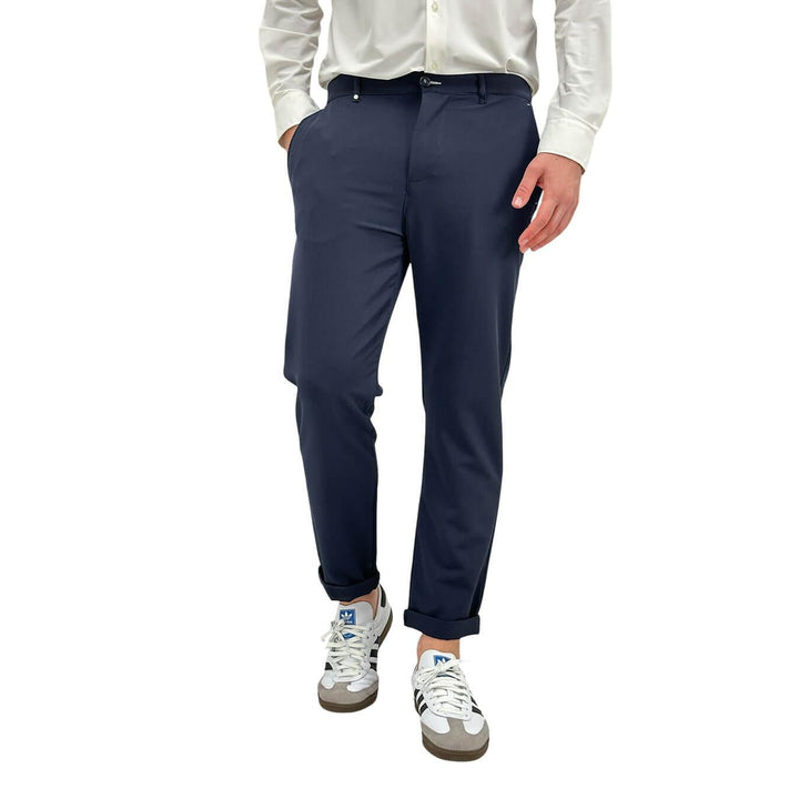 BL.11 Block Eleven Pantaloni Chino, Uomo, Regular Fit, Cotone, Blu