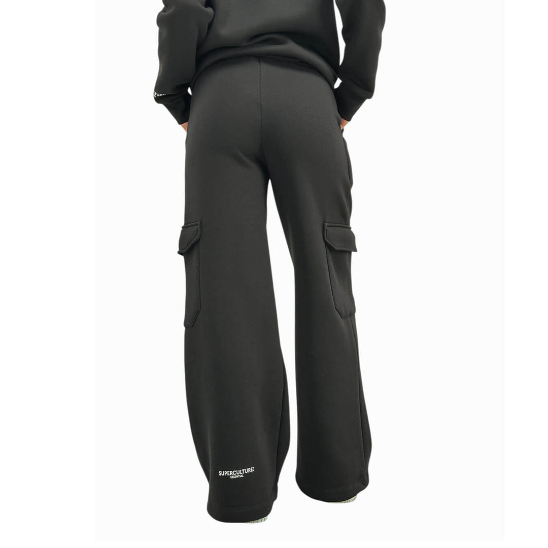 Superculture, Pantaloni, Donna, Ambra, Cotone, Nero