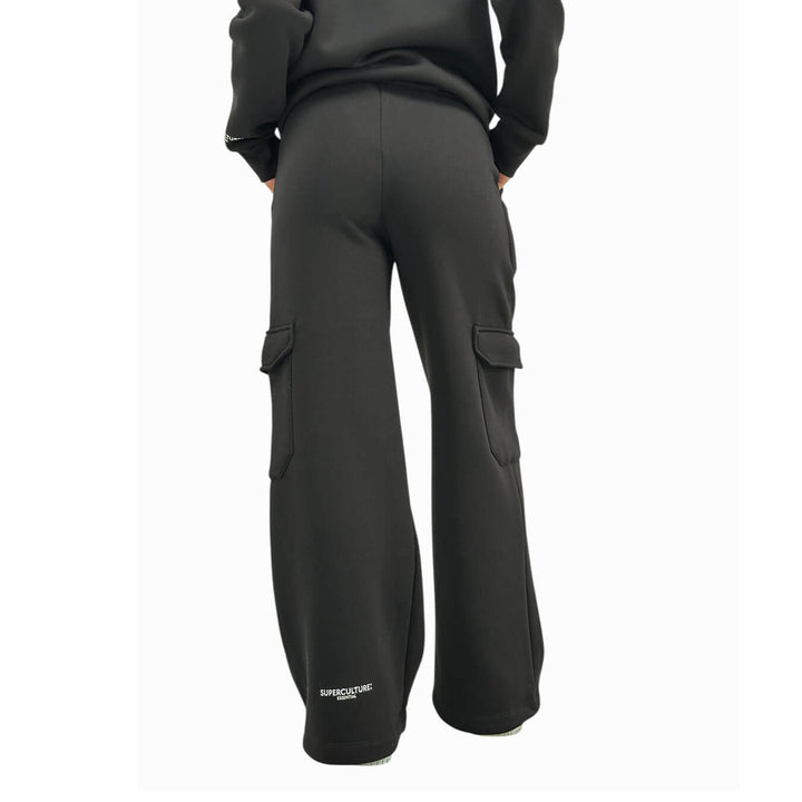 Superculture, Pantaloni, Donna, Ambra, Cotone, Nero