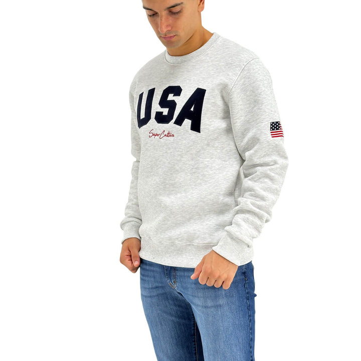 Superculture, Felpa, Uomo, Cotone, Grigio