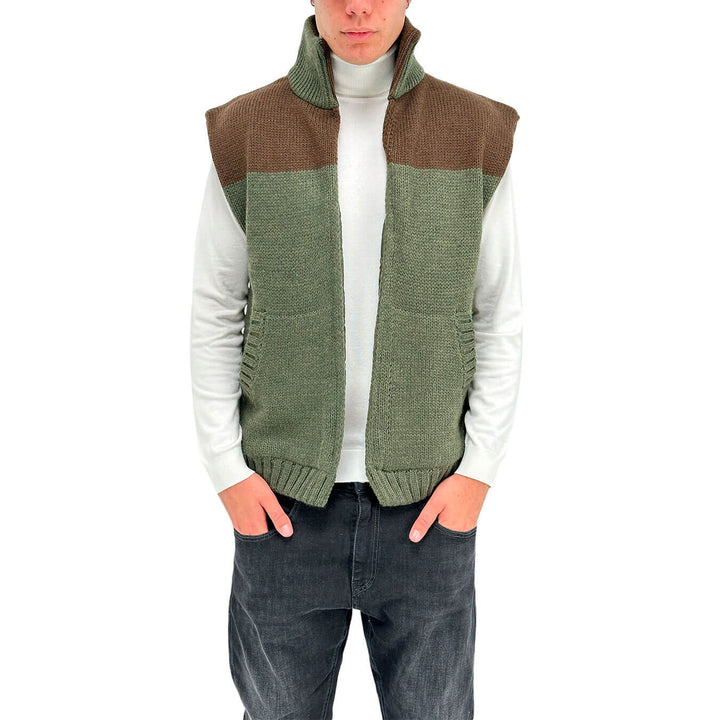 I'm Brian Maglia Uomo, Gilet, Imbottito, Lana, Verde