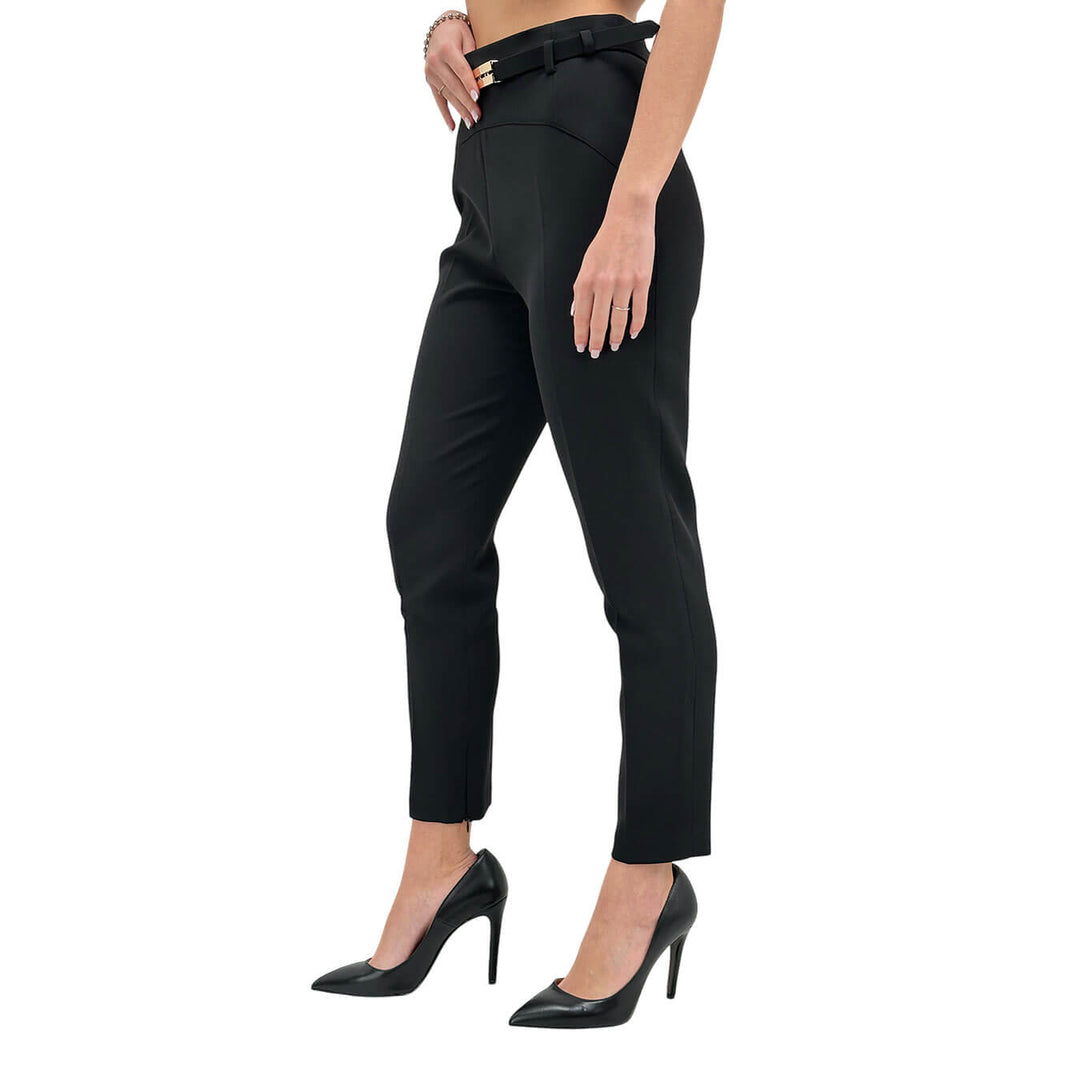 Relish Esplora Pantaloni Donna, Vita Alta, Cinturino, Nero