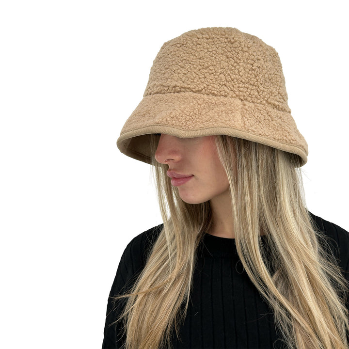 Bassini Cappello Donna, Modello Pescatore, Double-face, Taupe