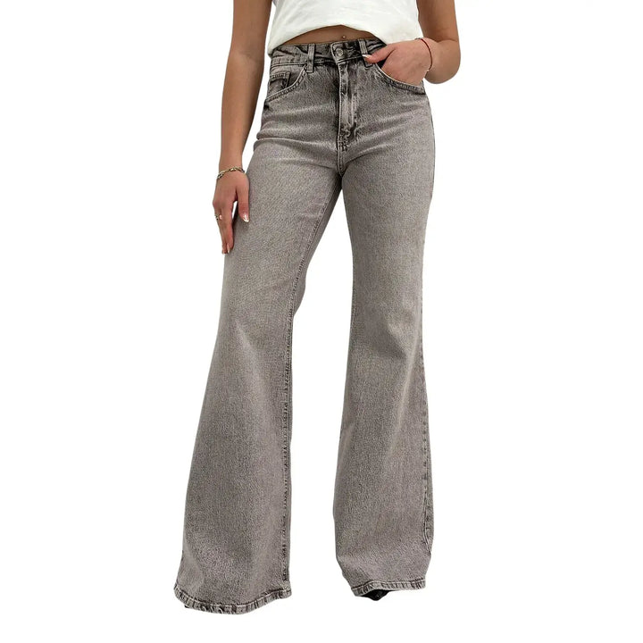 Kontatto, Jeans, Donna, Flare, Cotone, Grigio