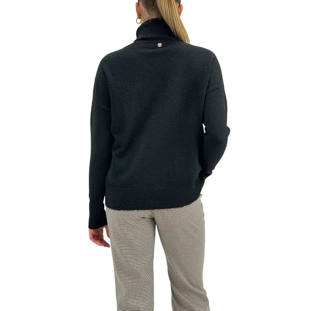 Markup, Maglia Collo Alto, Donna, Tessuto Misto, Nero