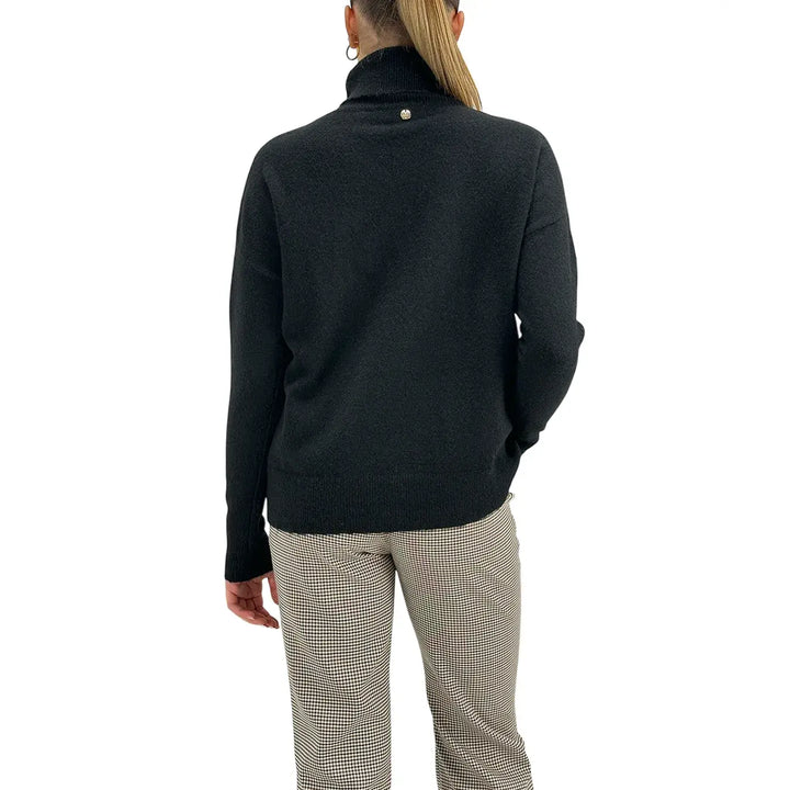 Markup, Maglia Collo Alto, Donna, Tessuto Misto, Nero