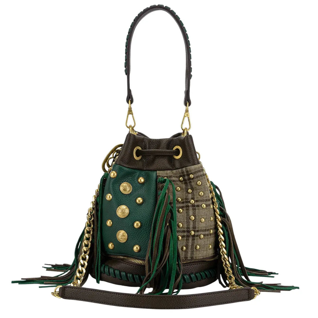 La Carrie, Secchiello, Donna, Ecopelle e Tartan, Multicolore