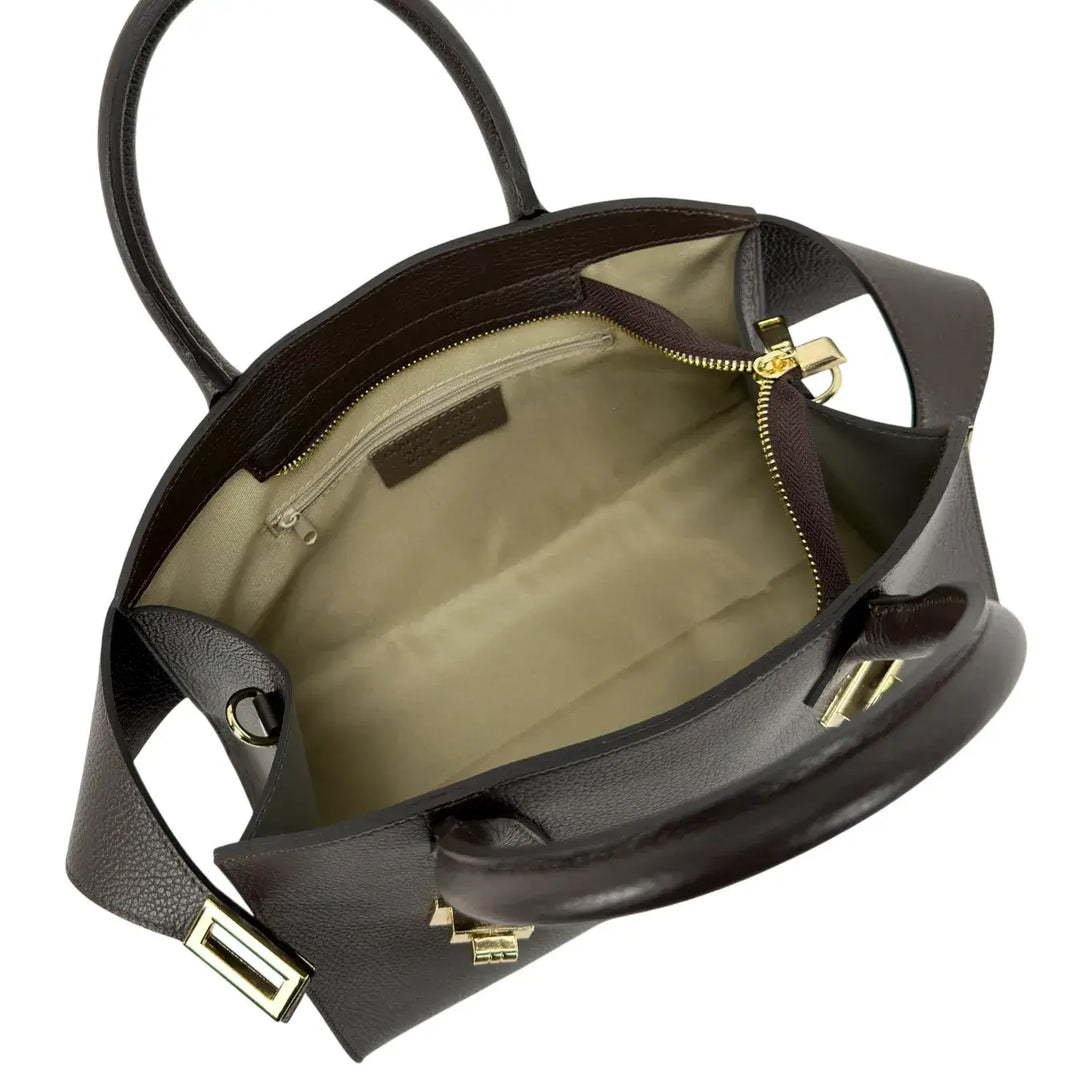 Bassini, Borsa, Donna, Ludovica, Pelle, Marrone