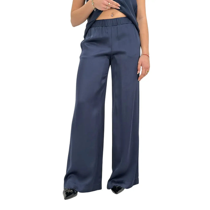 Ottod'Ame, Pantaloni, Donna, Elasticizzati, Blu Night