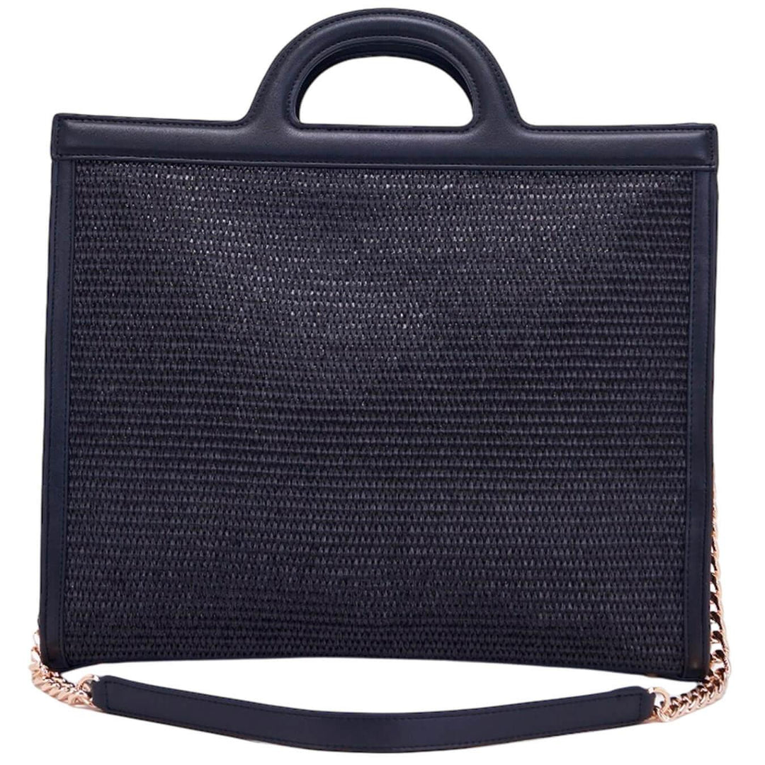 La Carrie Malibu Women's Bag, Handbag, Raffia and Faux Leather, Shoulder Strap