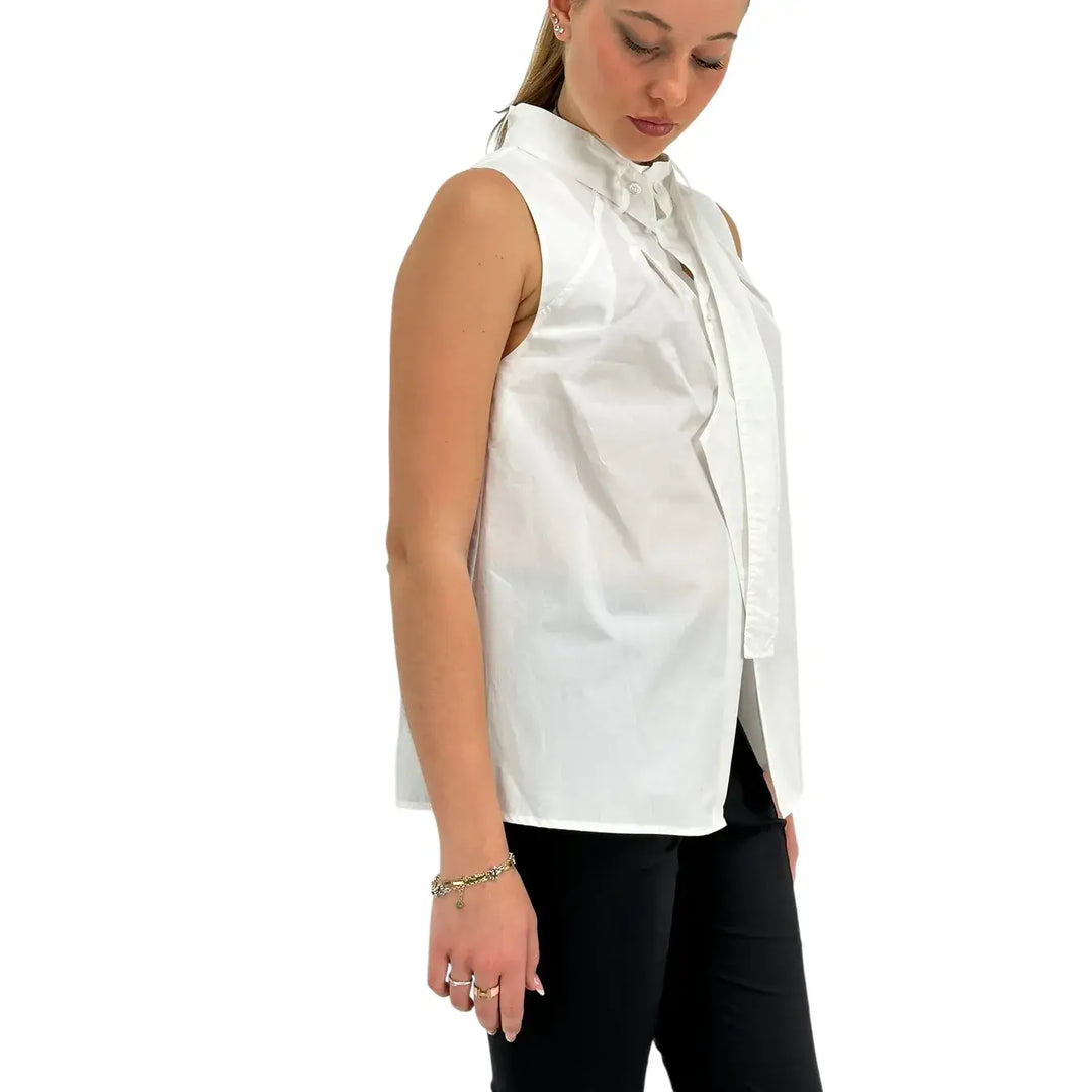 Meimeij, Camicia, Donna, Cotone, Bianco