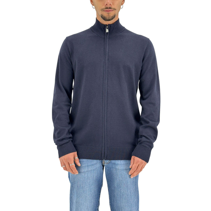 Markup, Maglia Zip, Uomo, Viscosa, Blu