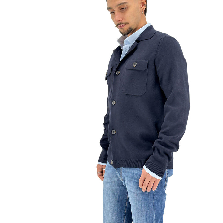 Markup, Cardigan, Uomo, Viscosa, Blu