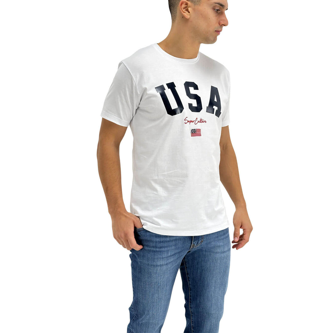Superculture, T-Shirt, Uomo, Cotone, Bianco