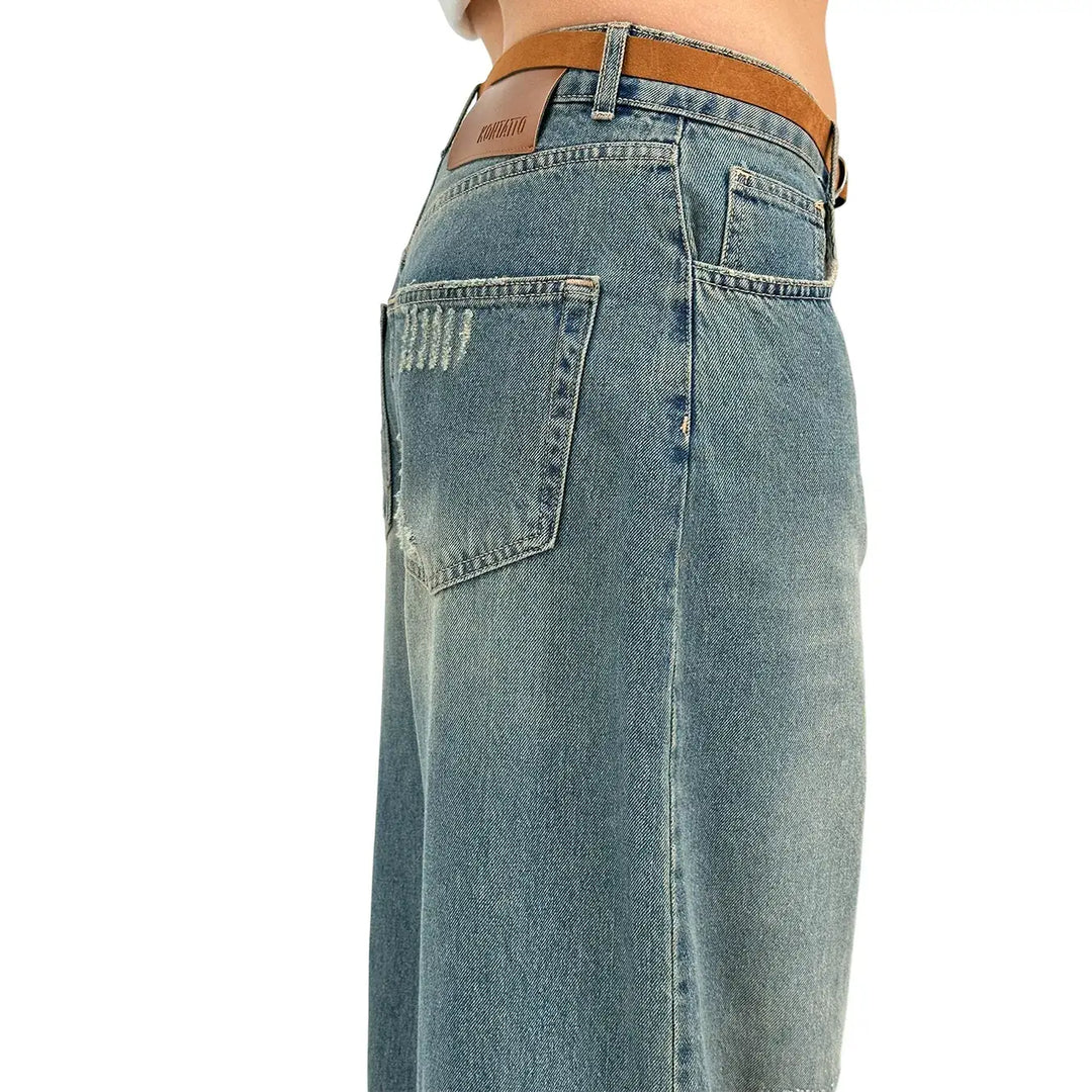 Kontatto, Jeans, Donna, Boyfriend, Blu