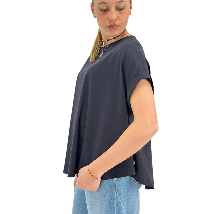 Ottod'Ame, T-Shirt, Donna, Cotone, Blu Night