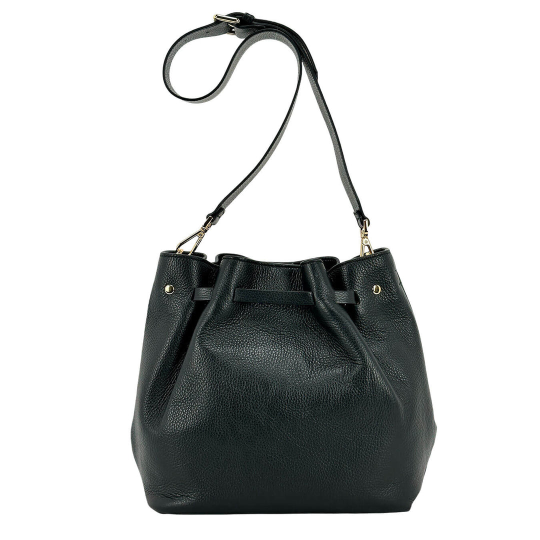 Avenue67 Natalia Borsa Donna, Secchiello, Pelle Dollaro, Nero