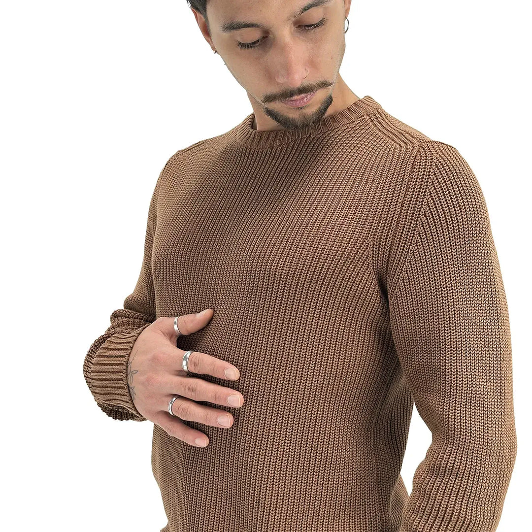 BL.11 Block Eleven, Maglia, Uomo, Cotone, Marrone