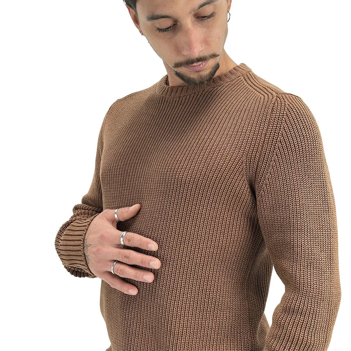 BL.11 Block Eleven, Maglia, Uomo, Cotone, Marrone