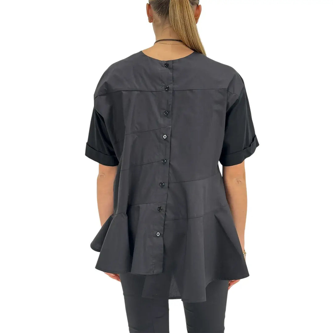 Meimeij, T-Shirt, Donna, Cotone, Nero