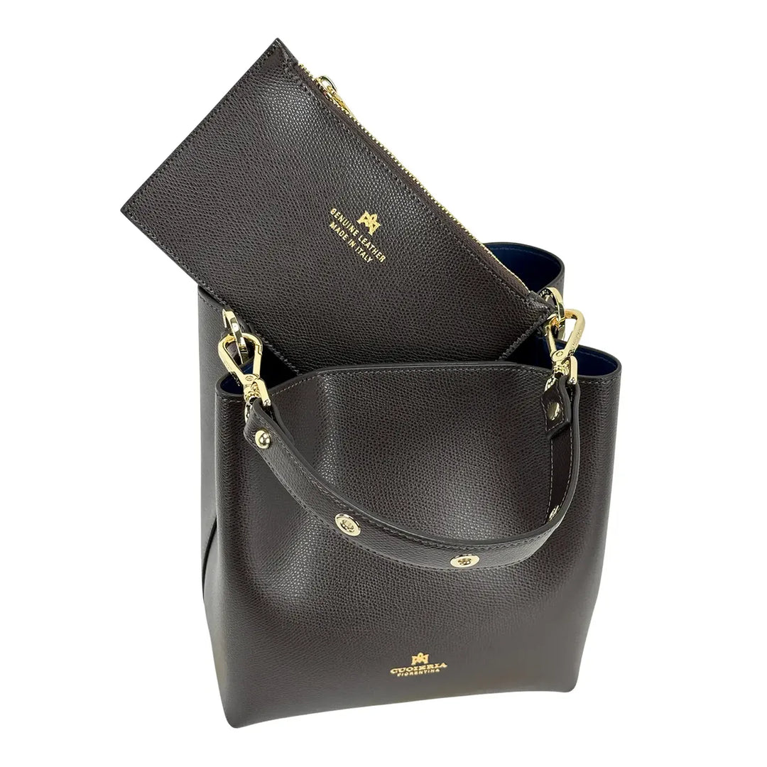 Cuoieria Fiorentina, Borsa Secchiello, Donna, Pelle, Moro