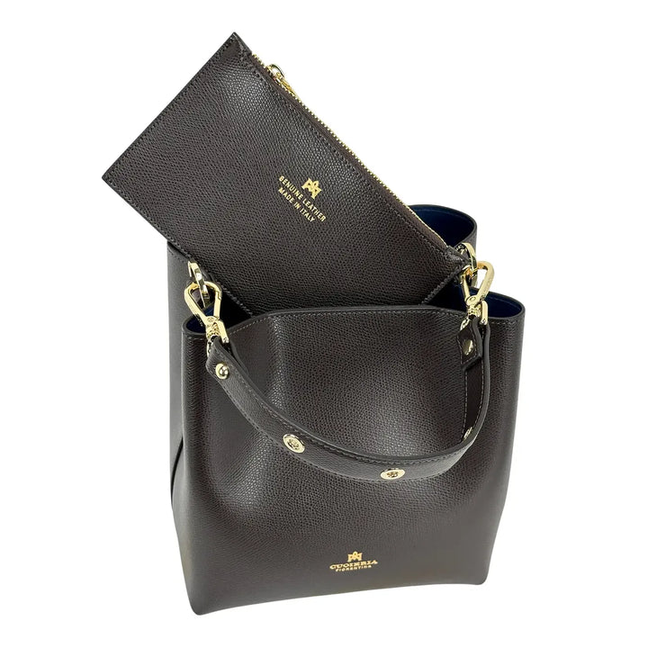 Cuoieria Fiorentina, Borsa Secchiello, Donna, Pelle, Moro