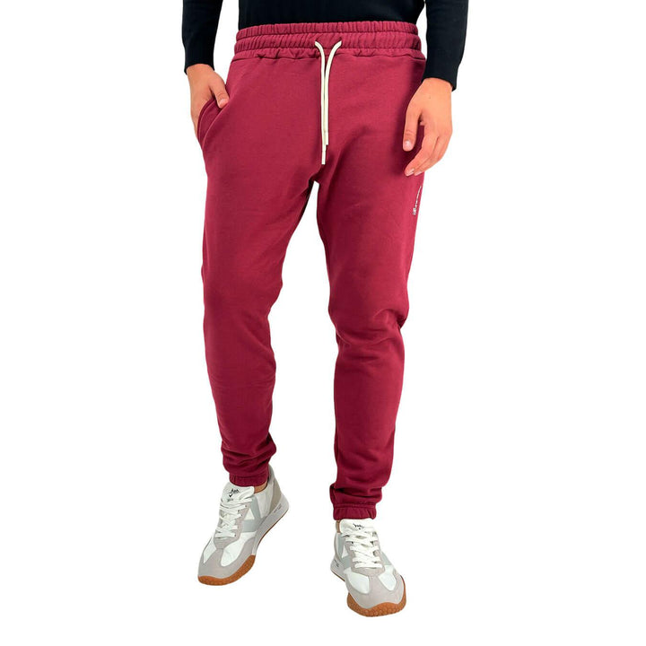 BL.11 Block Eleven Pantaloni Uomo, Coulisse, Lungo, Cotone, Bordeaux