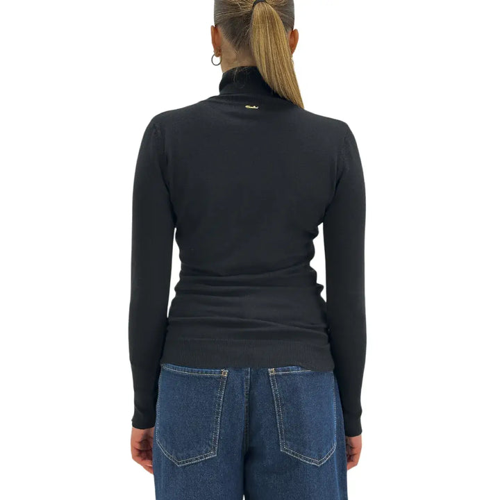 Koralline, Maglia Lupetto, Donna, Tessuto Misto, Nero