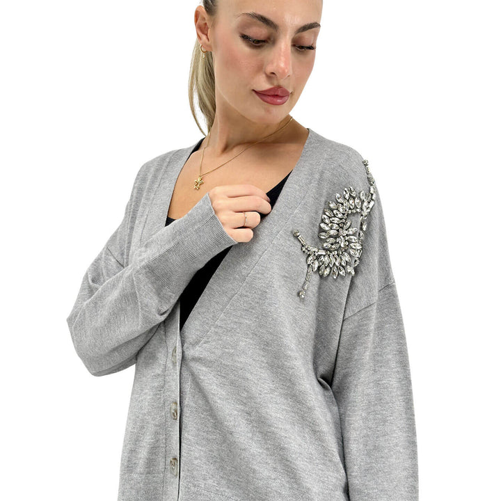 Relish, Cardigan, Donna, Venetico, Viscosa, Grigio
