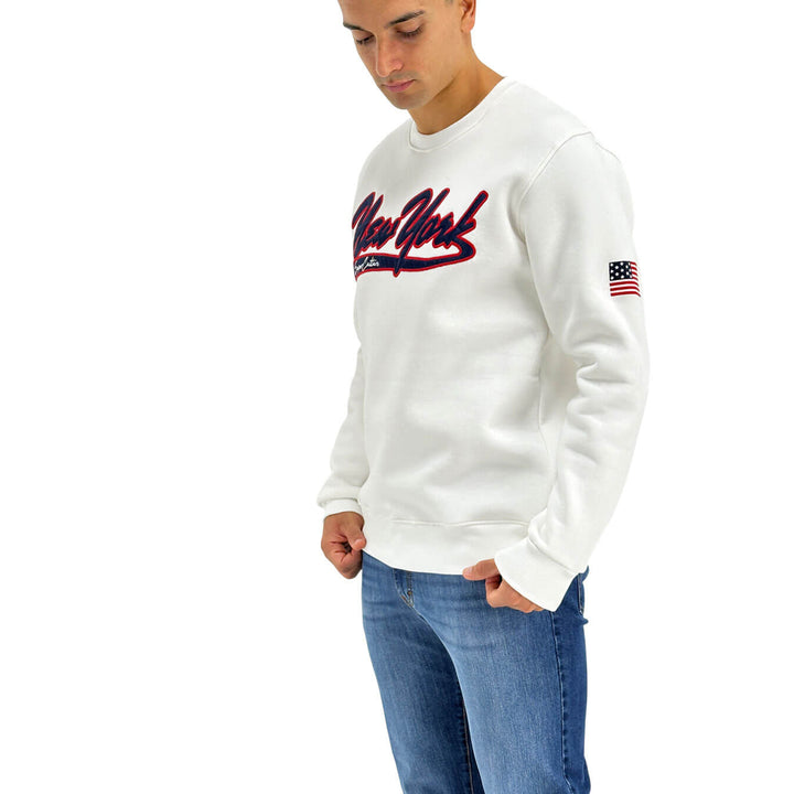 Superculture, Felpa, Uomo, Cotone, Bianco