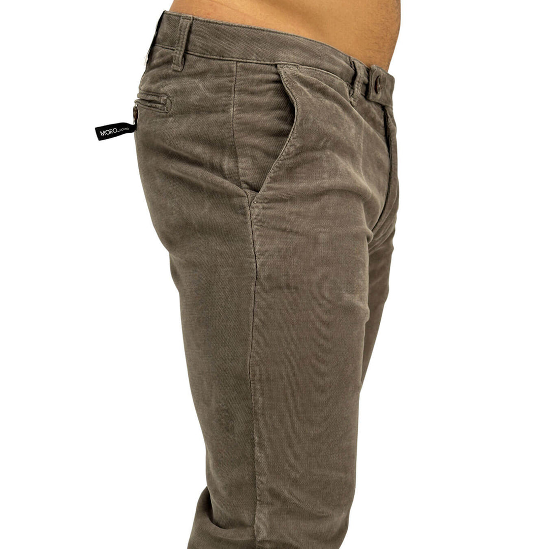 Moro, Pantaloni, Uomo, Cotone, Marrone