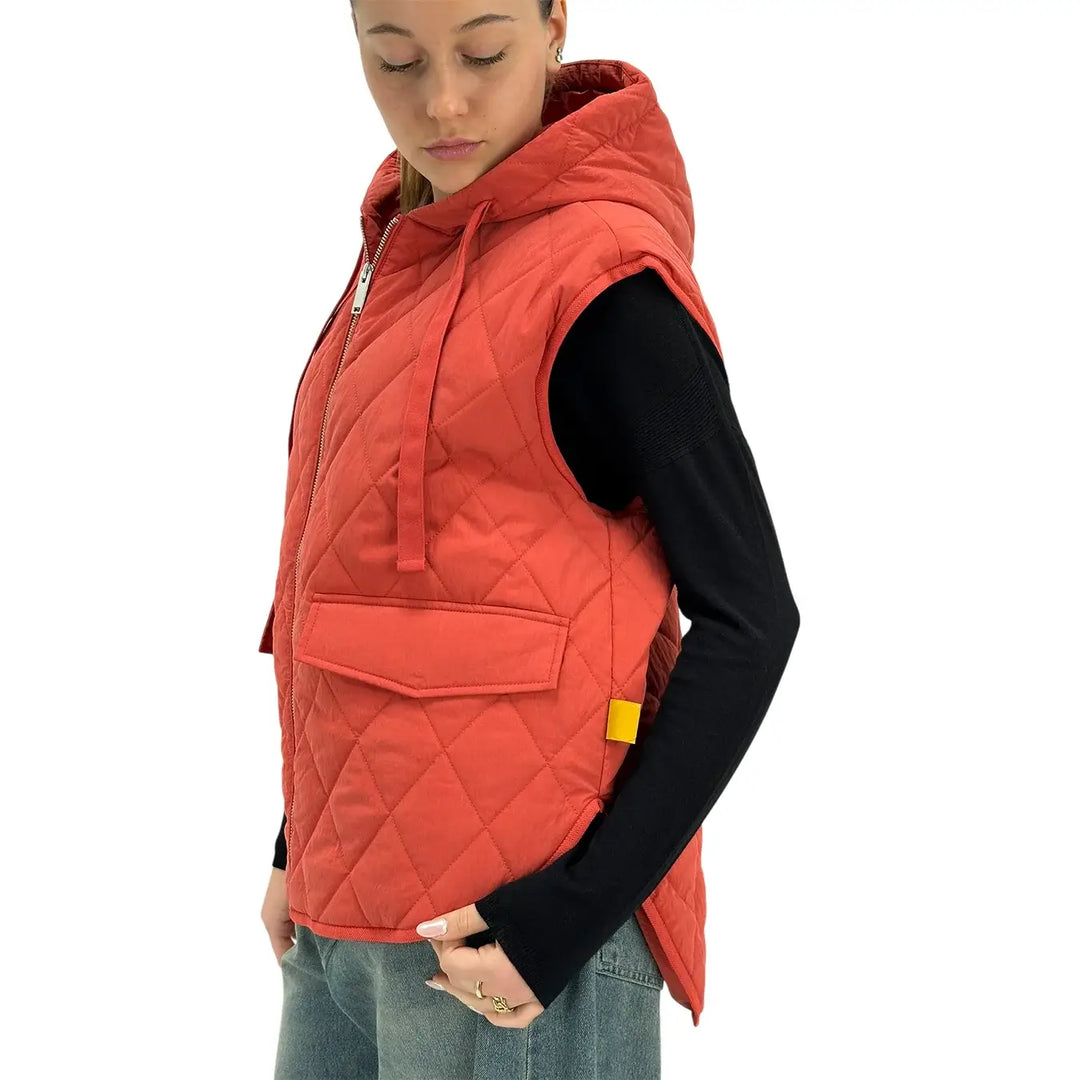 Oof Wear, Giacca-Gilet, Donna, Trapuntato, Rosso